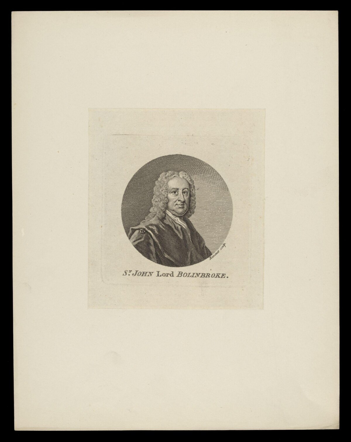 Engraved Portrait of Lord Bolinbroke