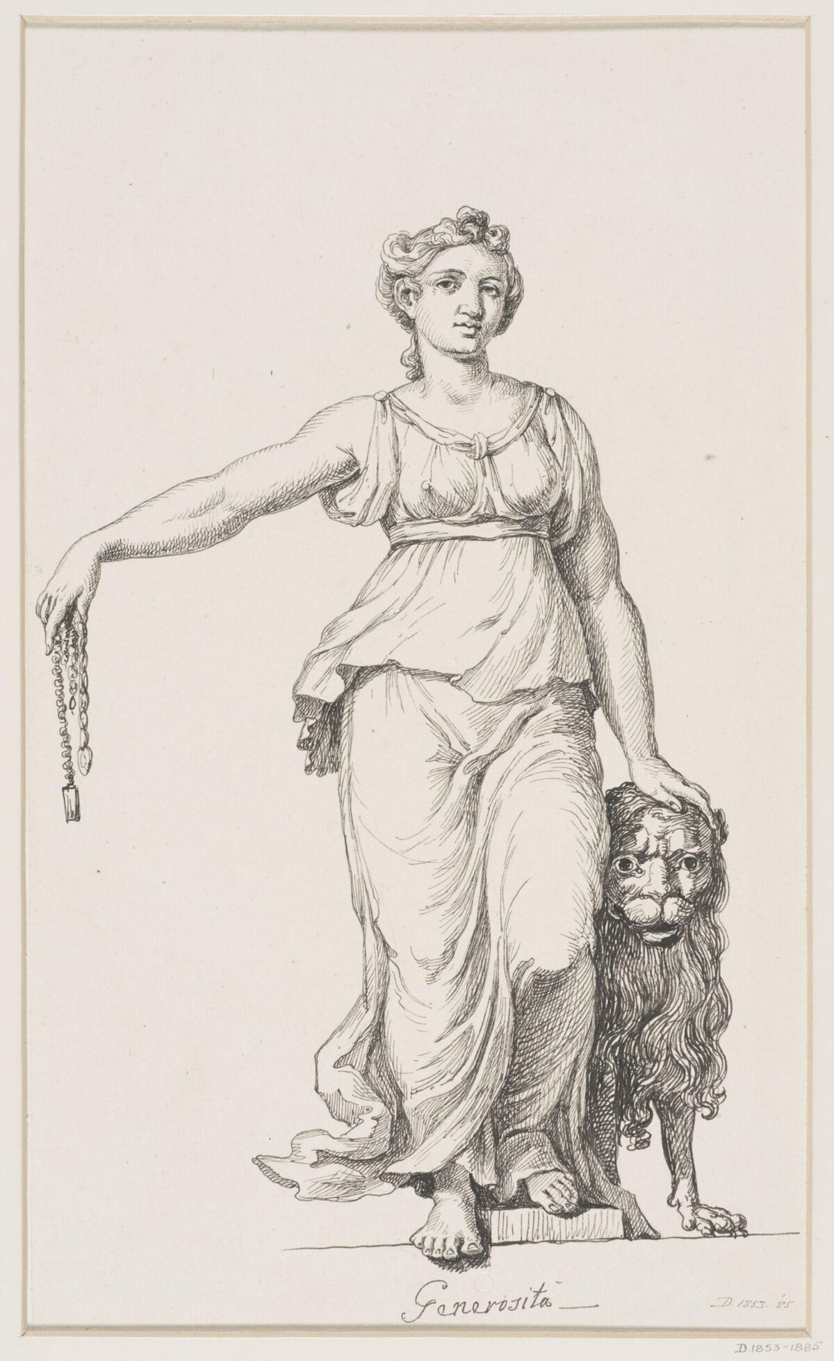 Allegory of Generosity Ink Sketch