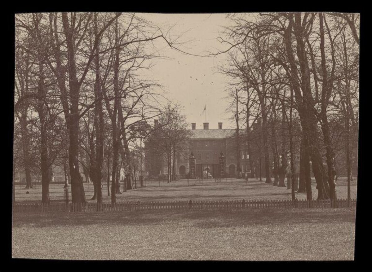 Vintage Park View of Country Mansion