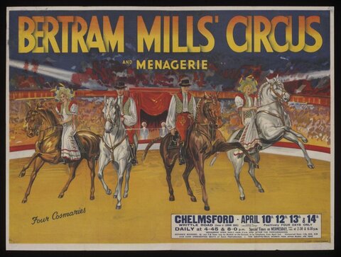 Vintage Bertram Mills Circus Poster