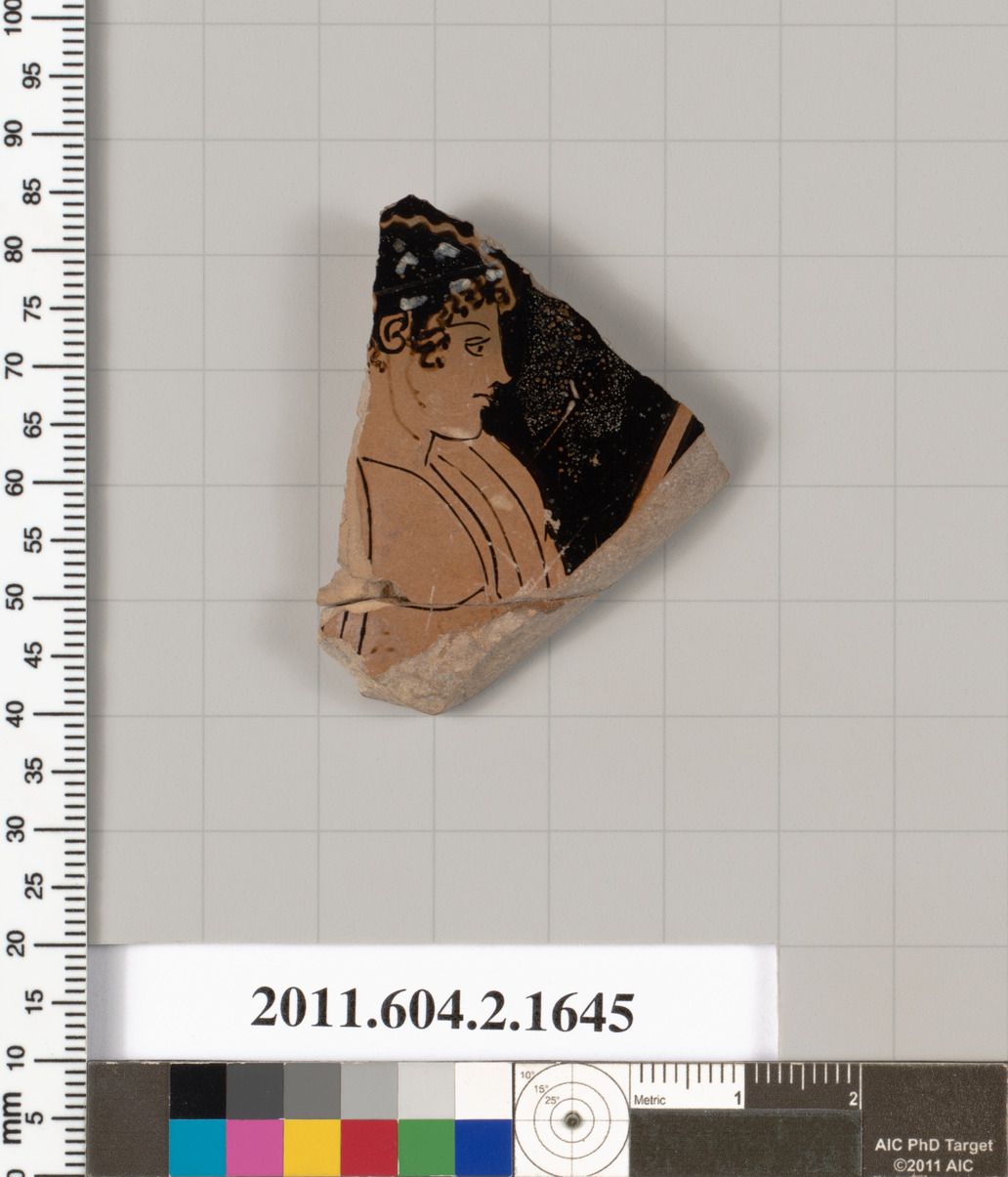 Ancient Painted Pottery Fragment