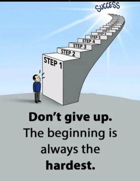 Don't Give Up Motivational Graphic