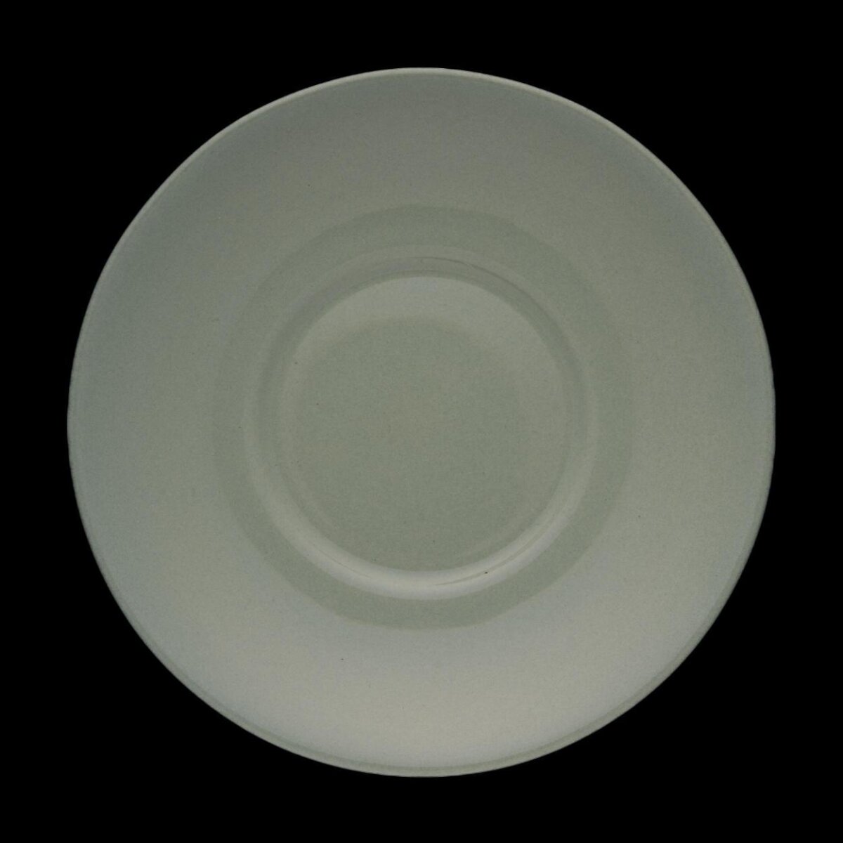 Top View of White Ceramic Saucer