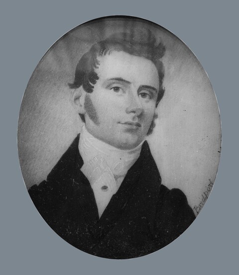 Oval Portrait of 19th Century Gentleman