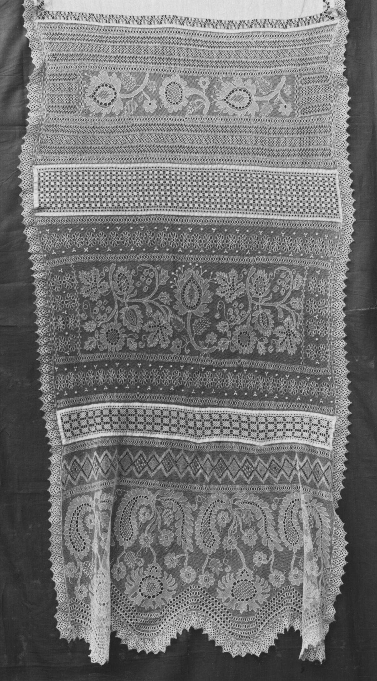 Antique Handcrafted Lace Panel