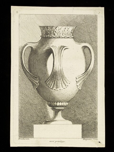 Etching of a Classical Decorative Vase