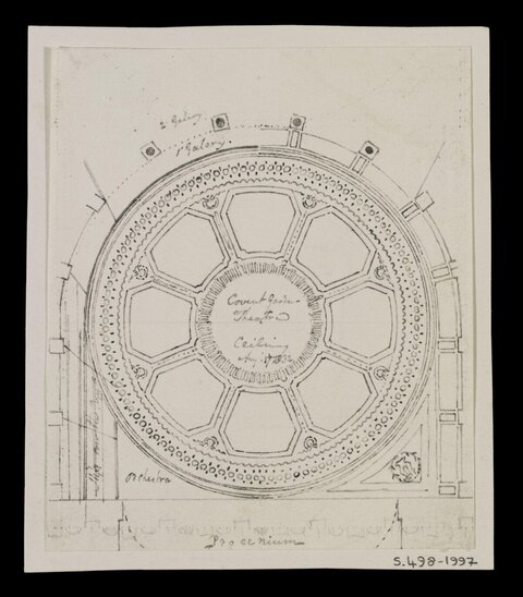 1832 Covent Garden Theatre Ceiling Sketch