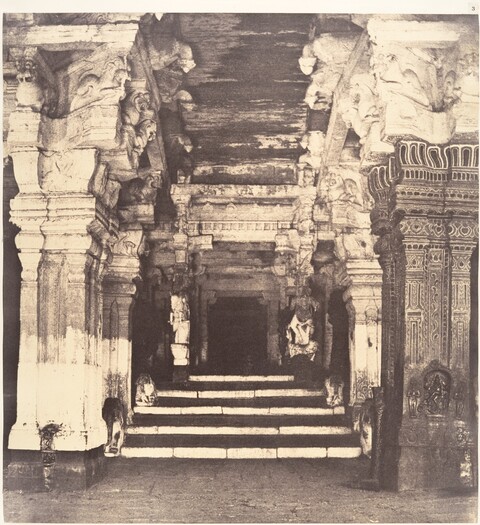 Ancient Temple Stone Corridor