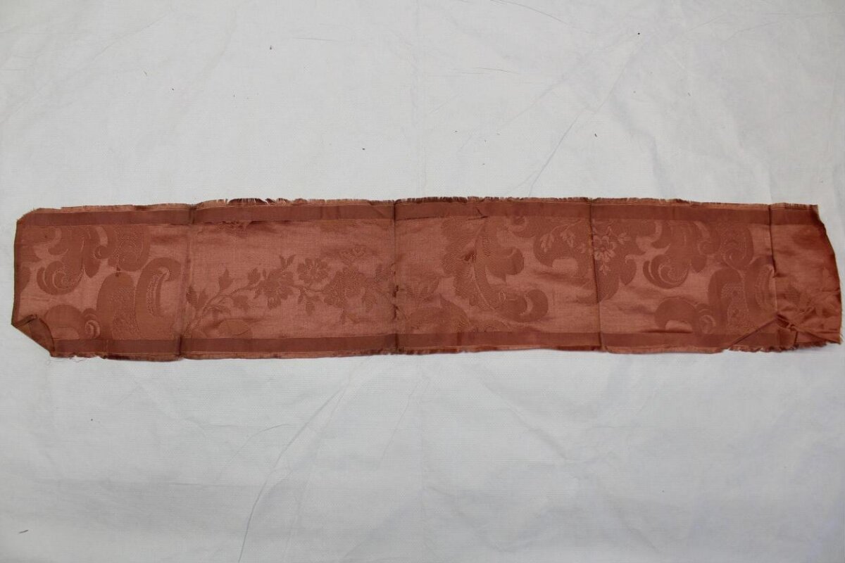 Reddish Brown Patterned Fabric Strip