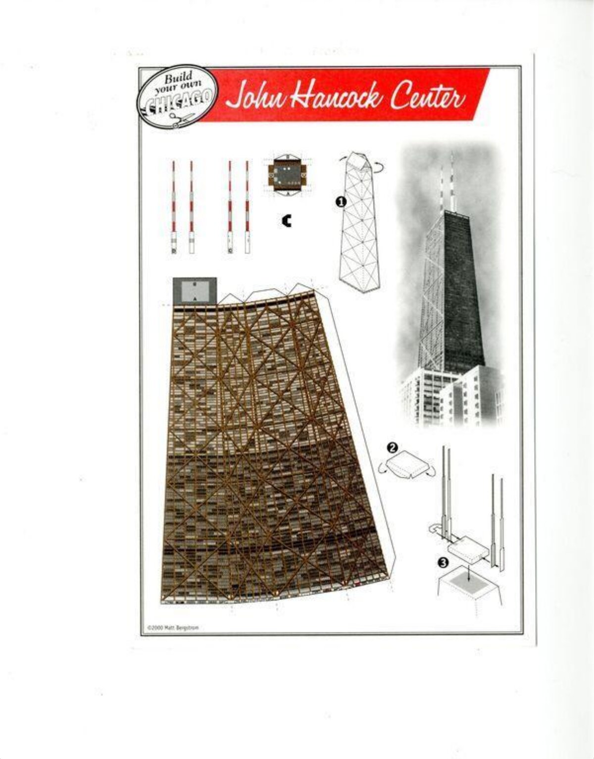 John Hancock Center Paper Craft Template