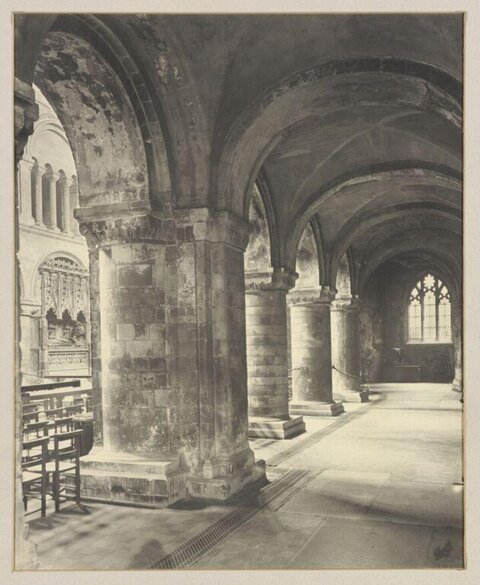 Vintage Church Aisle Interior View