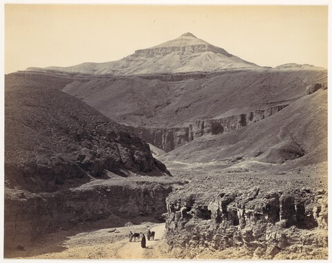 Desert Valley with Travelers