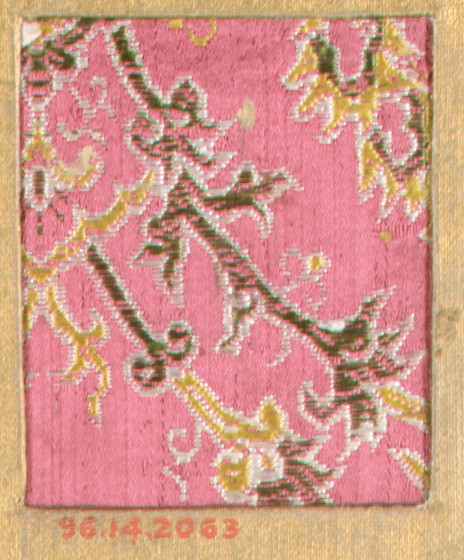Pink Brocade Textile Sample