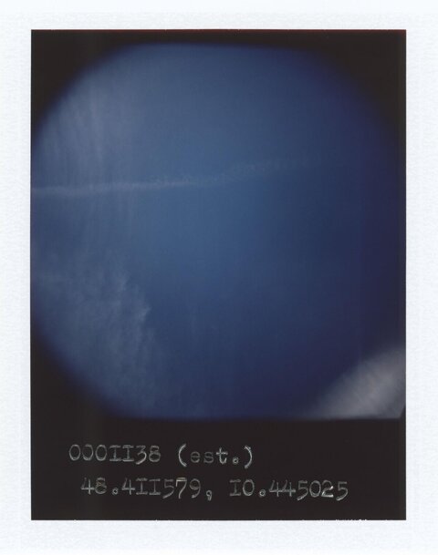 Polaroid Sky View With Coordinates
