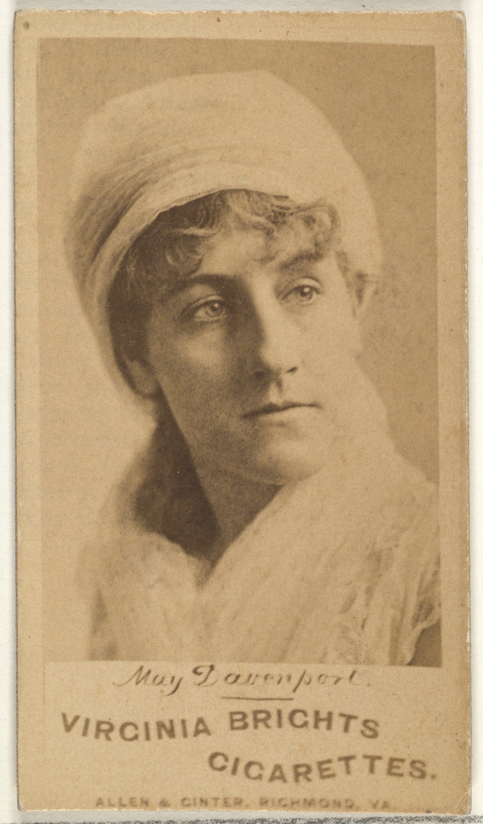 May Davenport Virginia Brights Cigarette Card