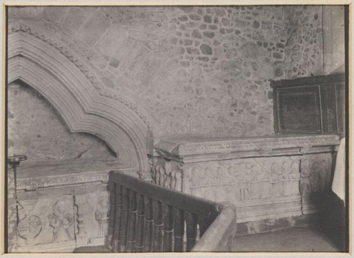 Ancient Carved Stone Tombs in Church