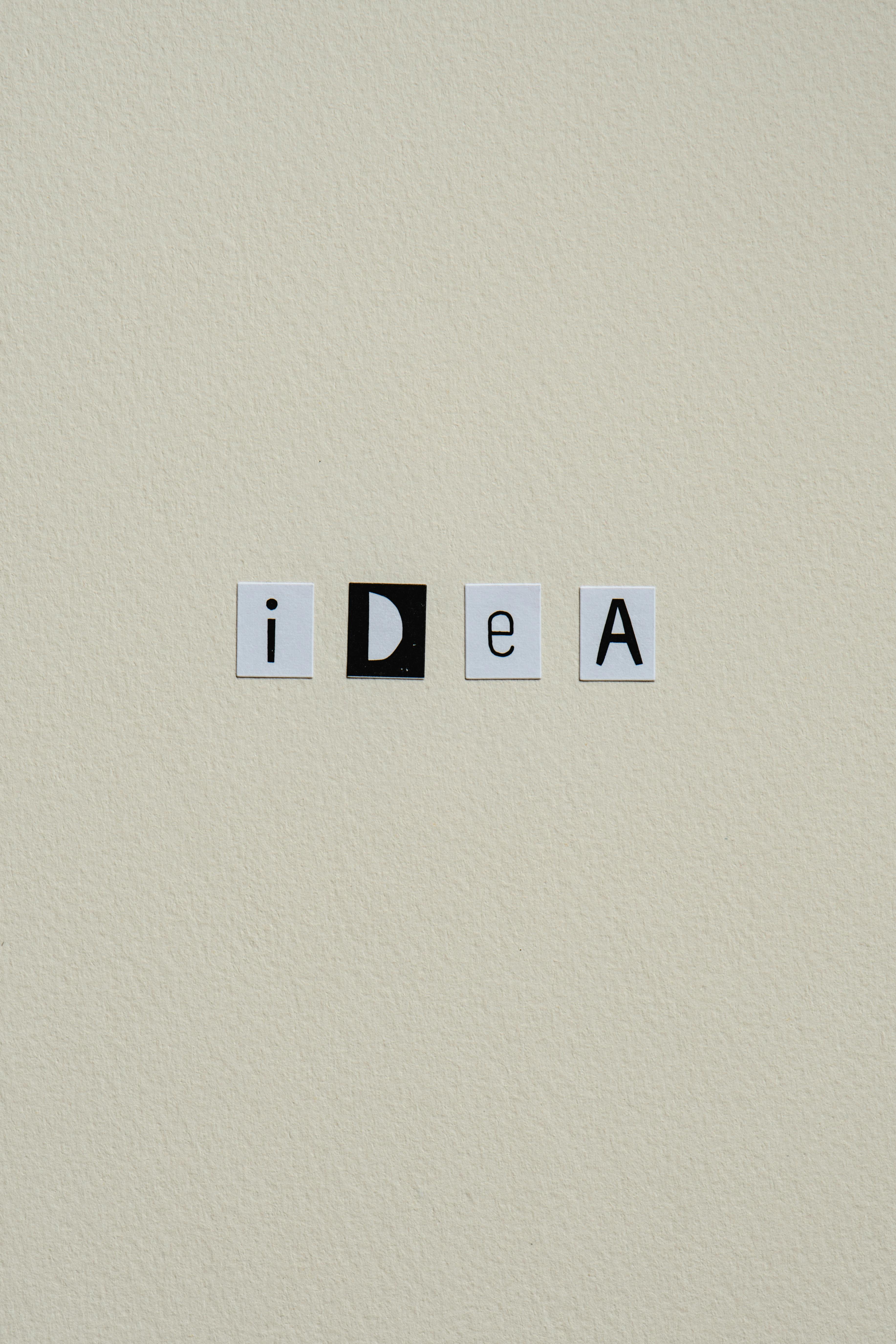 Cutout Letters Spelling Idea