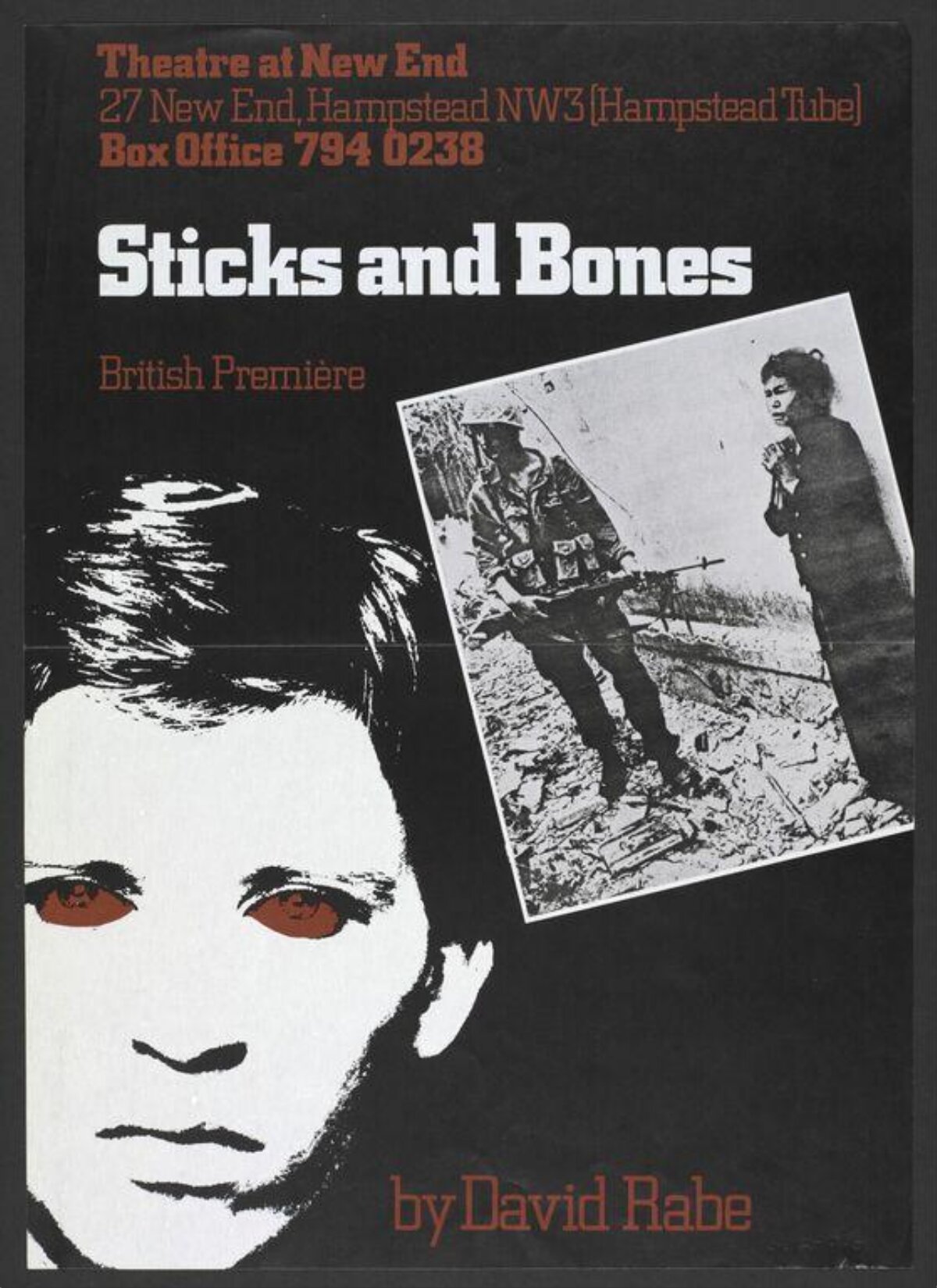 Sticks and Bones British Premiere Theatre Poster