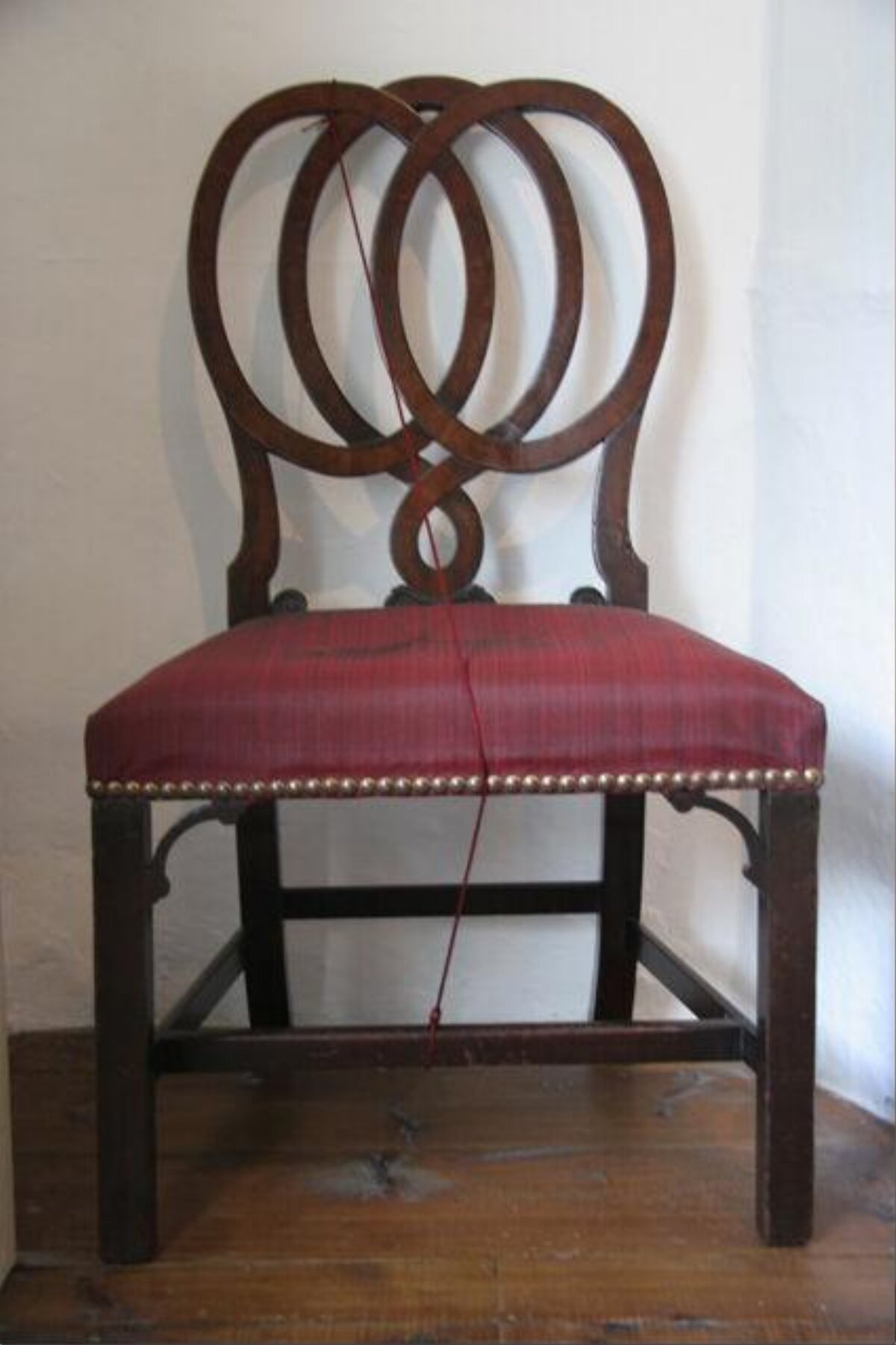 Vintage Interlocking Back Wooden Chair