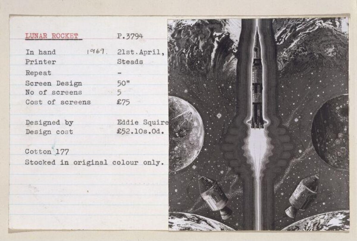 1969 Lunar Rocket Design Card