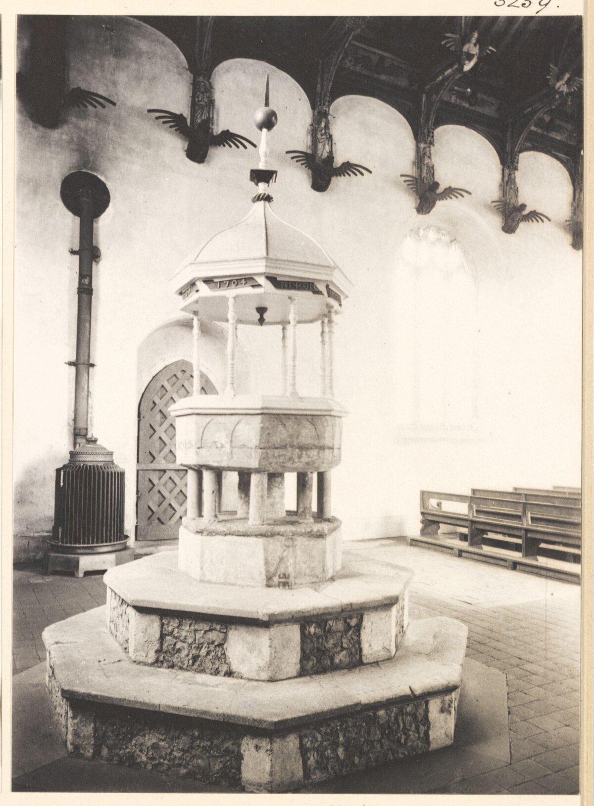 Vintage Church Baptismal Font