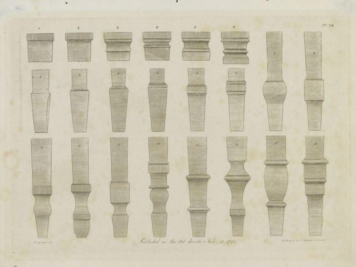 1792 Architectural Column Design Sketches