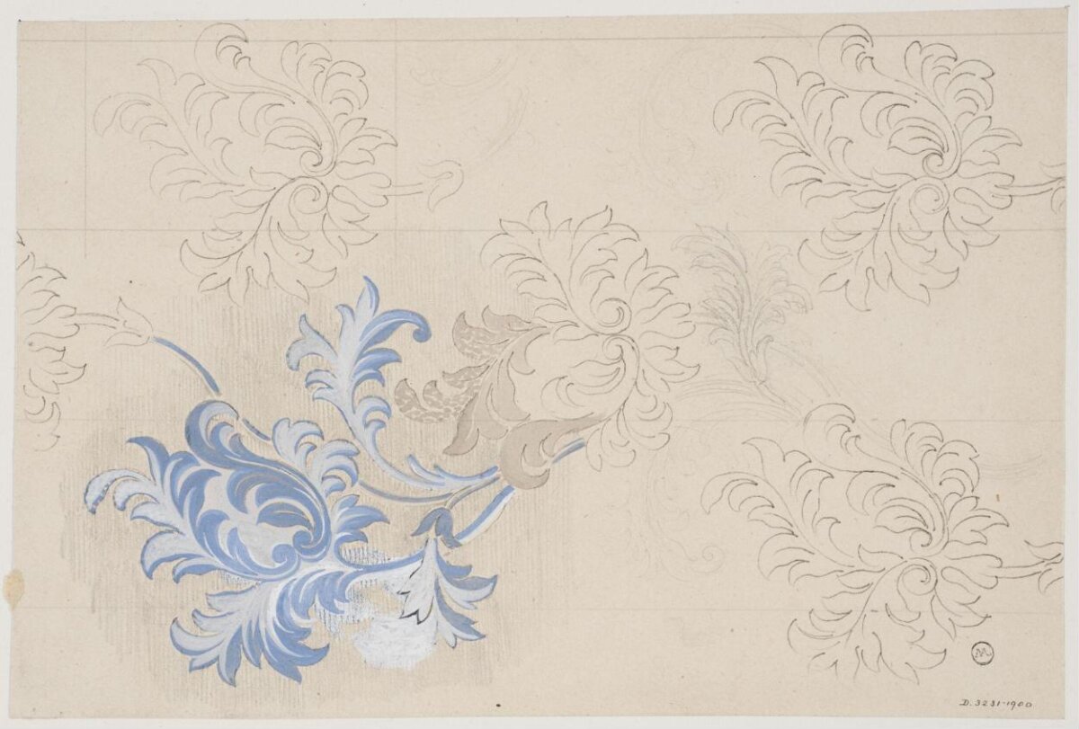 Acanthus Leaf Pattern Design Sketch