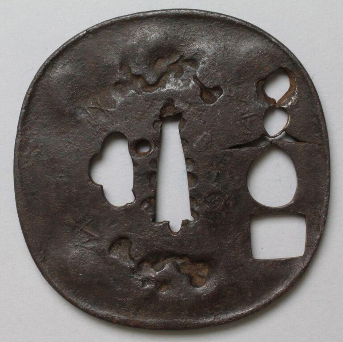 Antique Iron Japanese Sword Tsuba