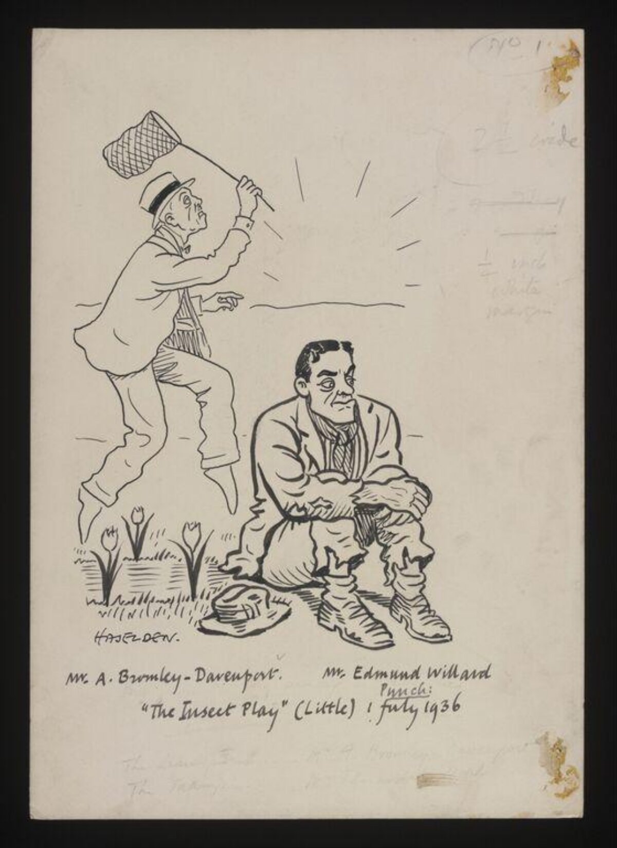 1936 The Insect Play Caricature