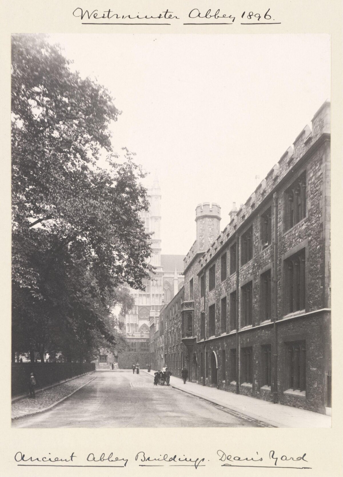 1896 Westminster Abbey Dean's Yard