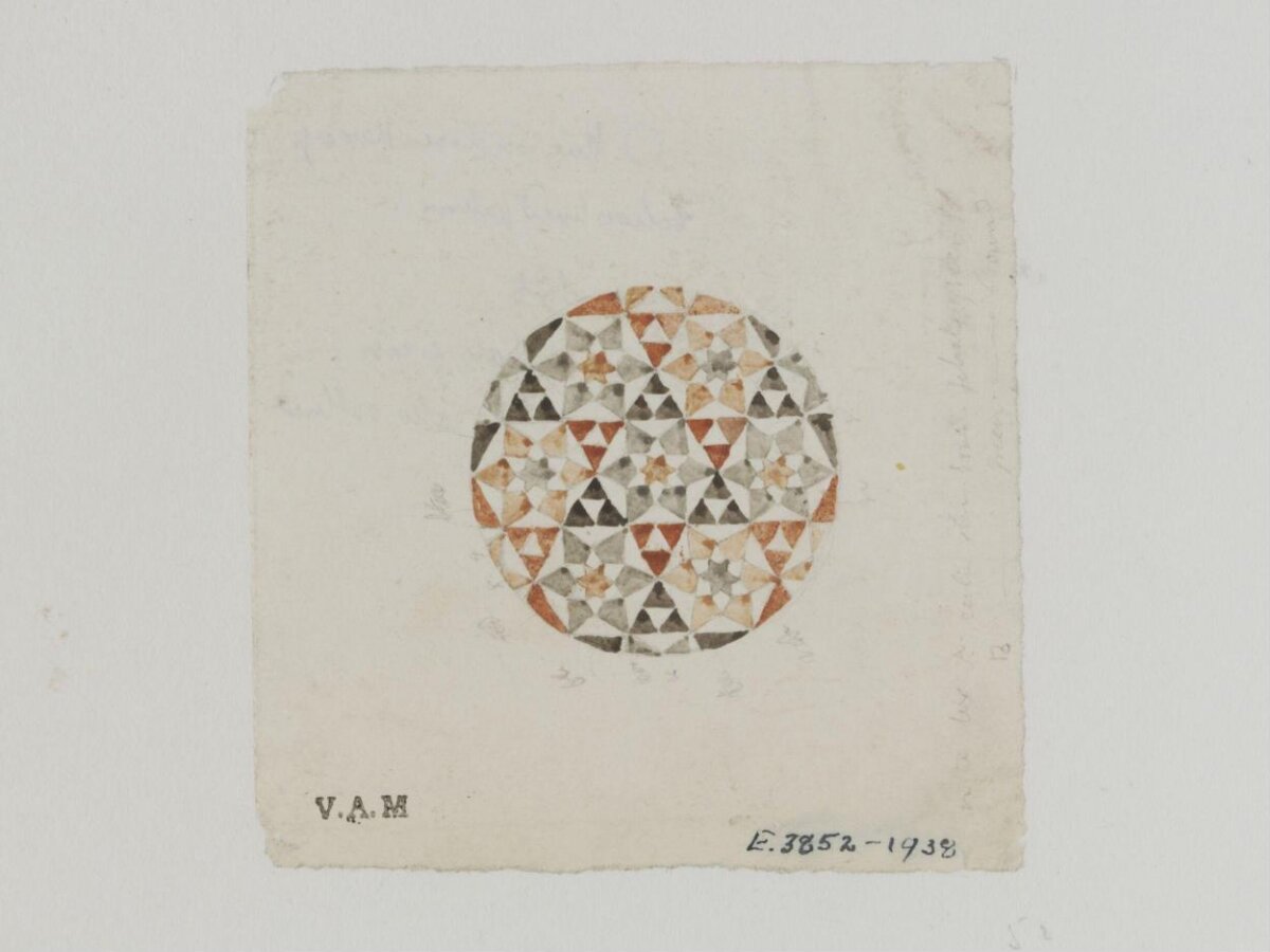 Watercolor Geometric Pattern Sketch