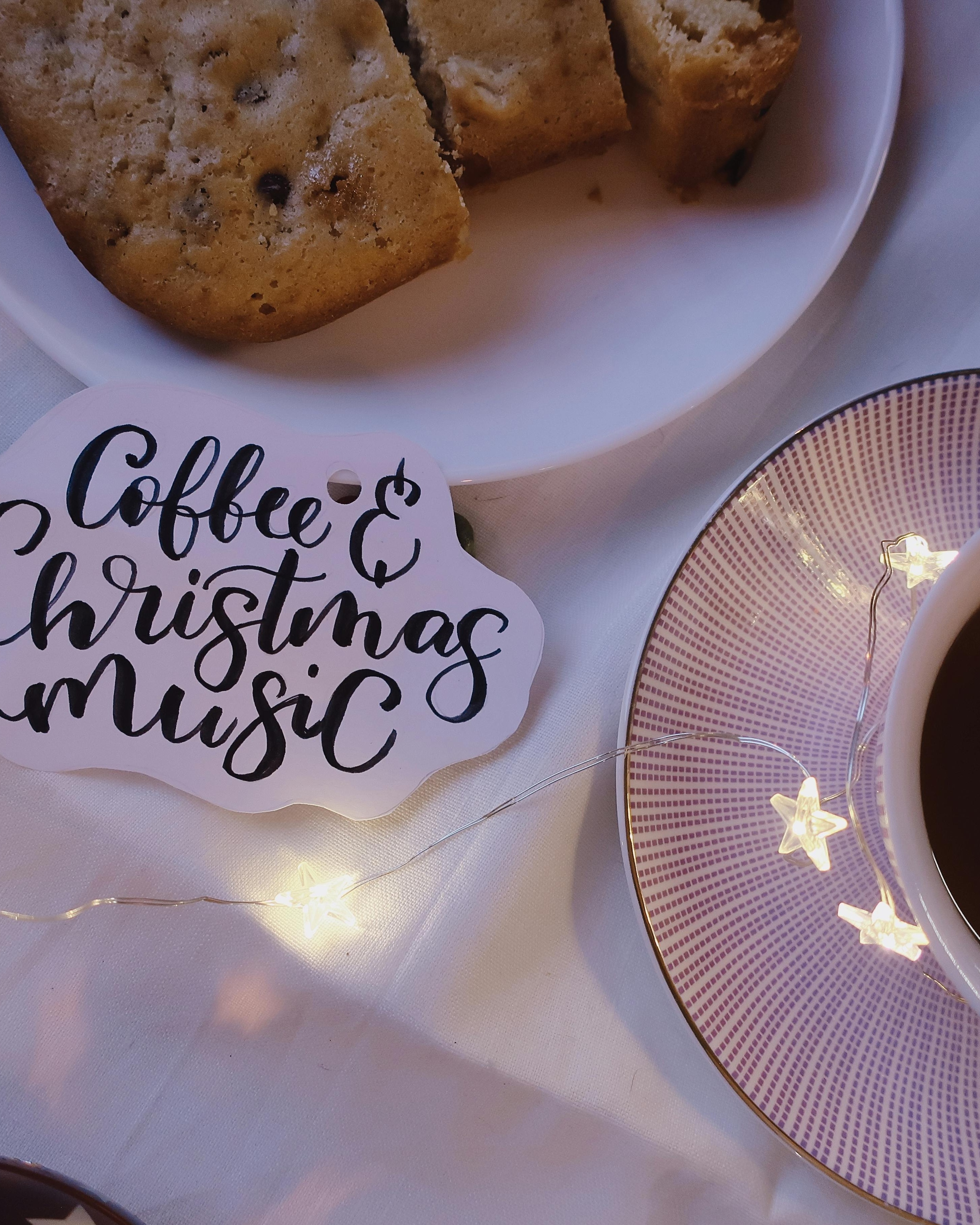 Coffee and Christmas Music Cozy Scene
