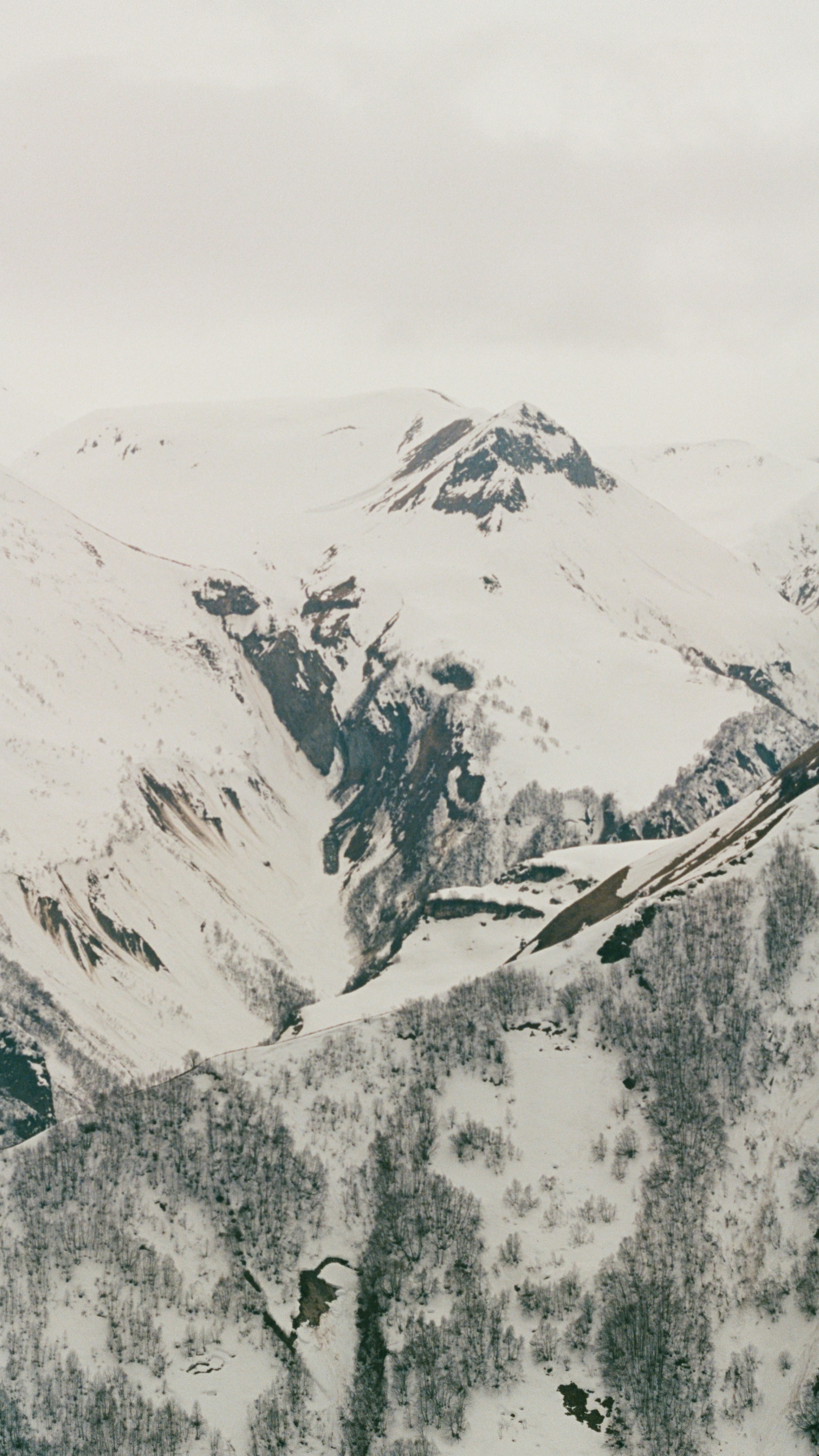 Snow Covered Mountain Peaks