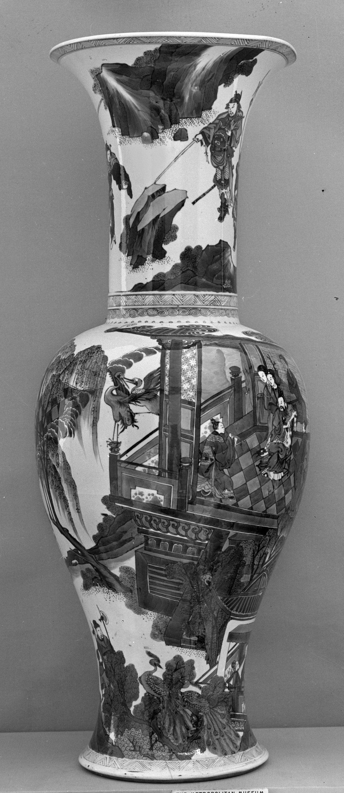Antique Painted Porcelain Vase
