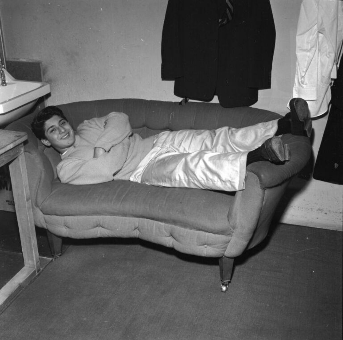 Young Man Relaxing on Sofa
