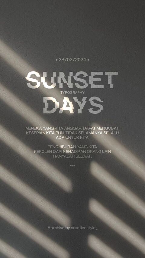 Sunset Days Typography Poster
