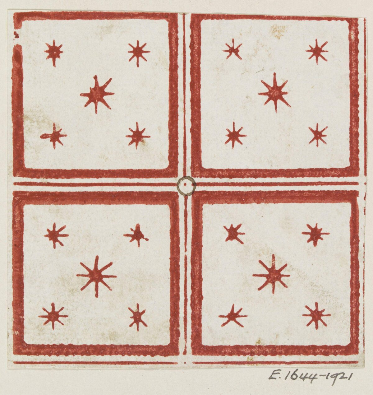 Red Star Patterned Tile Design