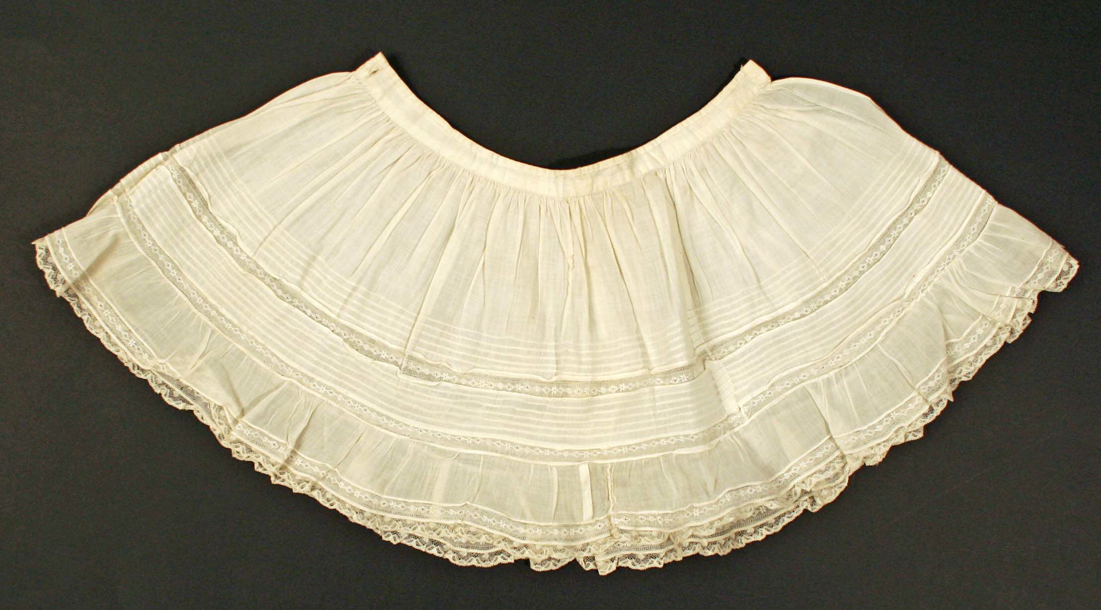 Vintage White Lace Trimmed Underskirt