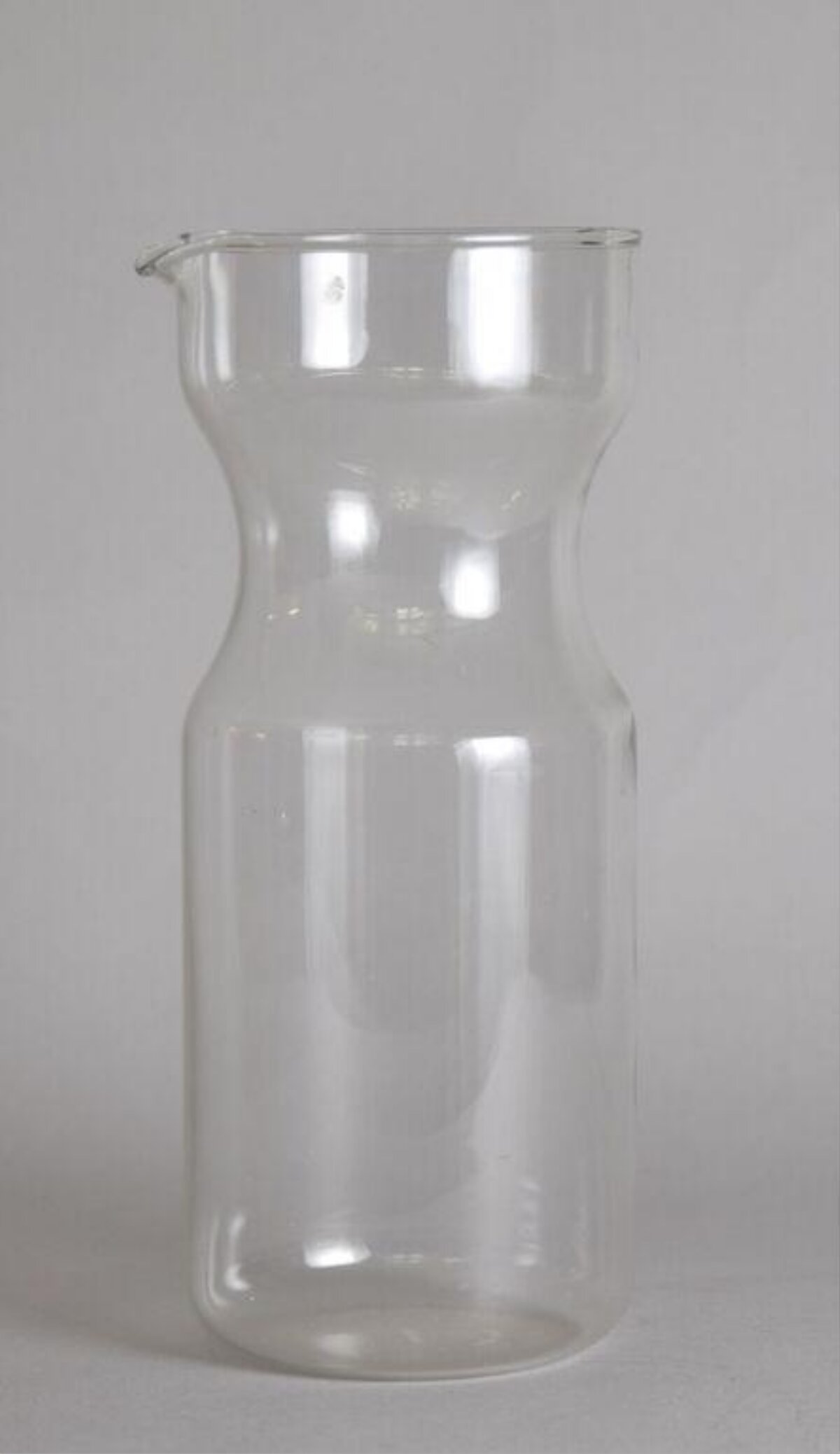 Empty Transparent Glass Pitcher