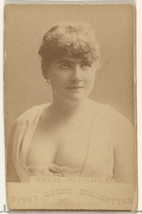 Vintage Cigarette Card Portrait of Maggie Arlington