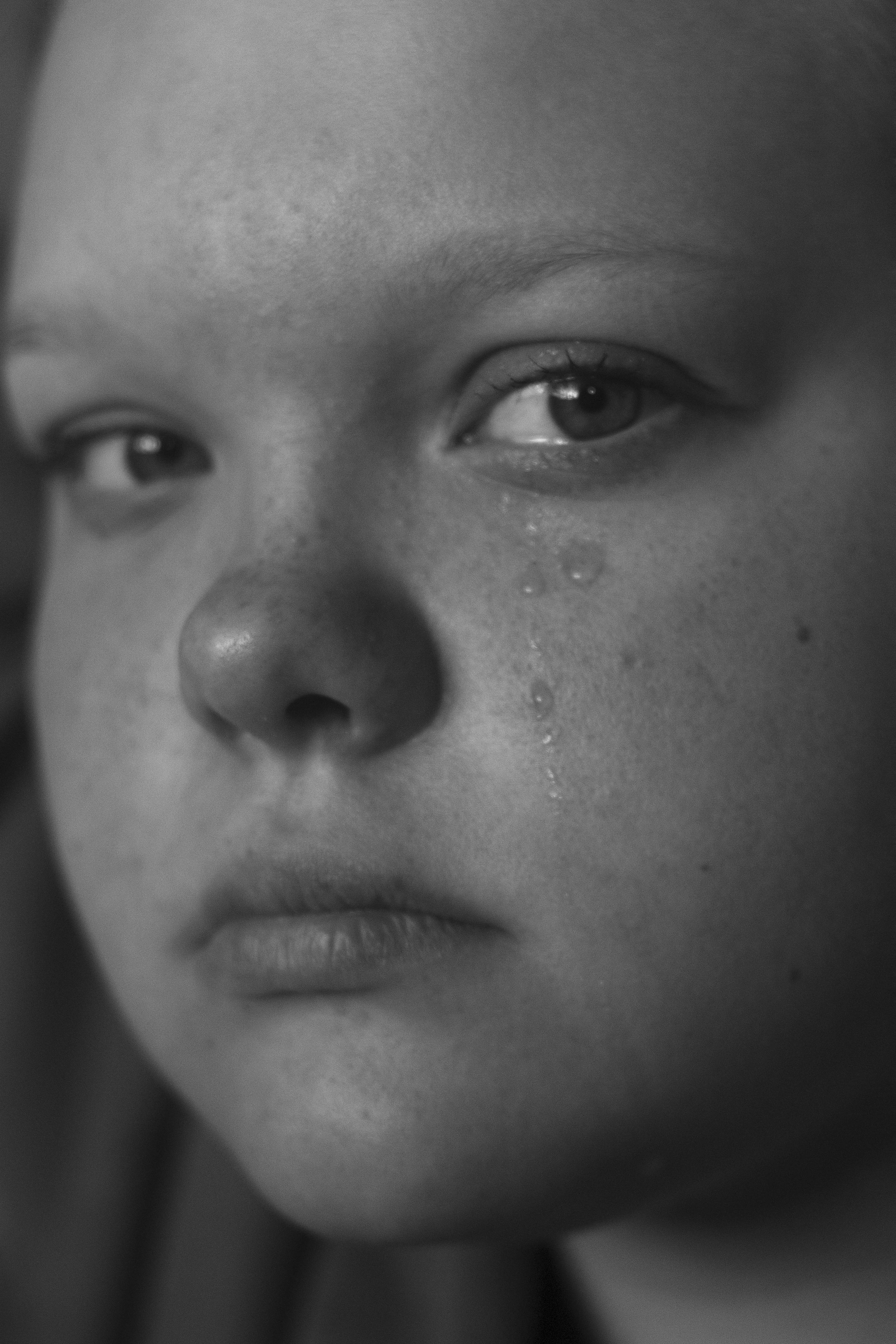 Close Up of Crying Girl