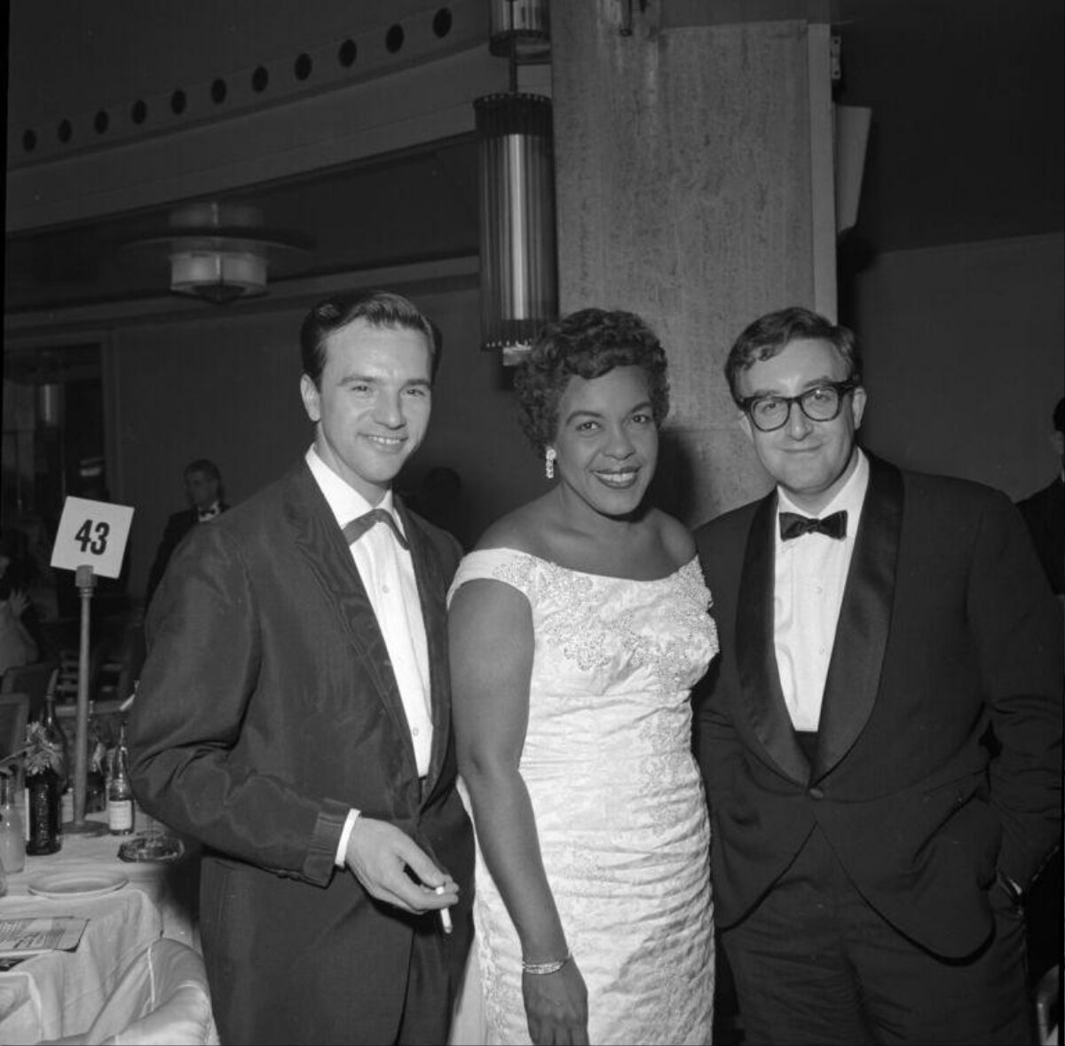 Three People at Formal Dinner Event