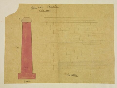 Hand-Drawn Gate Wall Architectural Plan