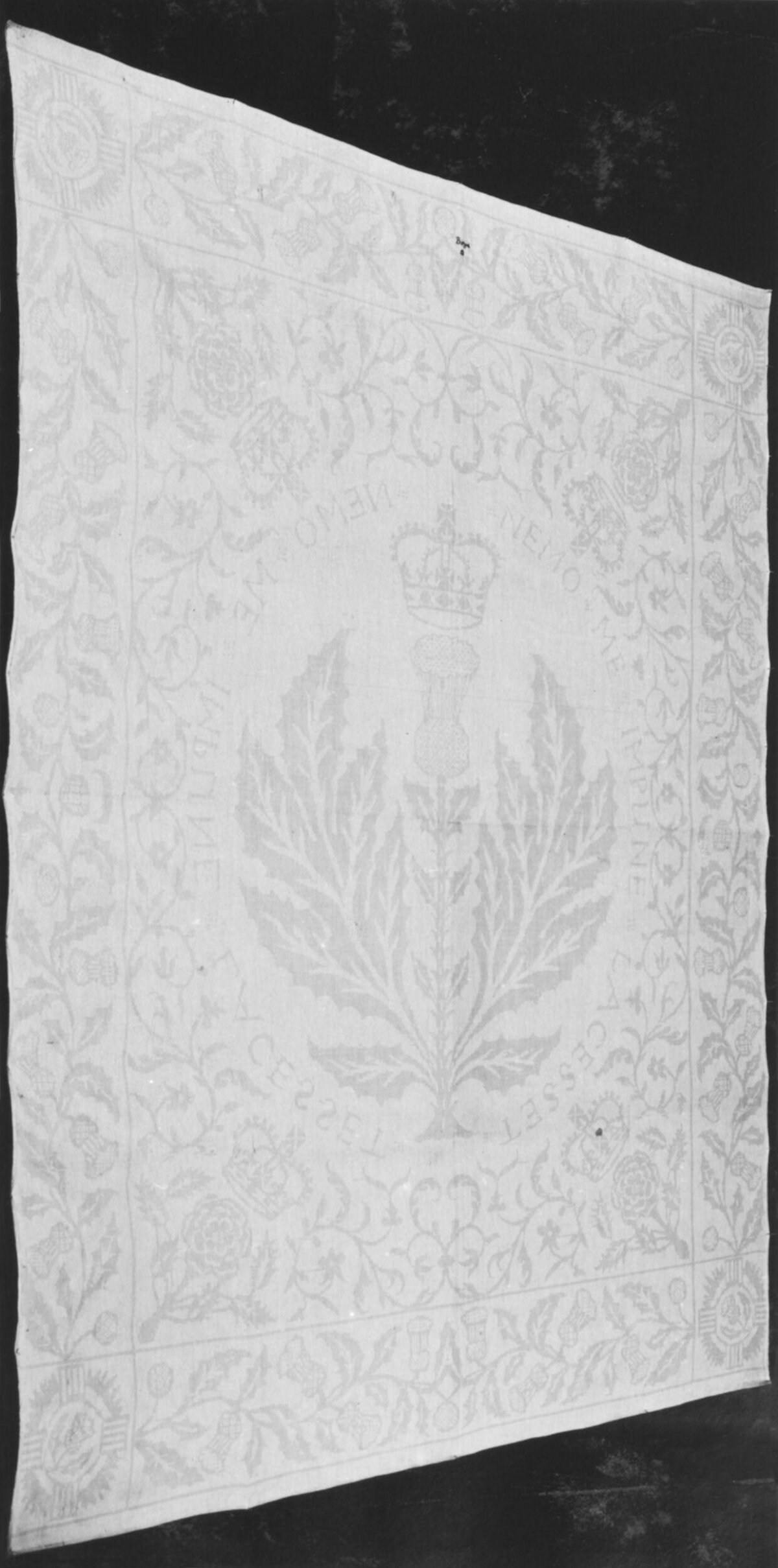 Crowned Thistle Embroidered Textile