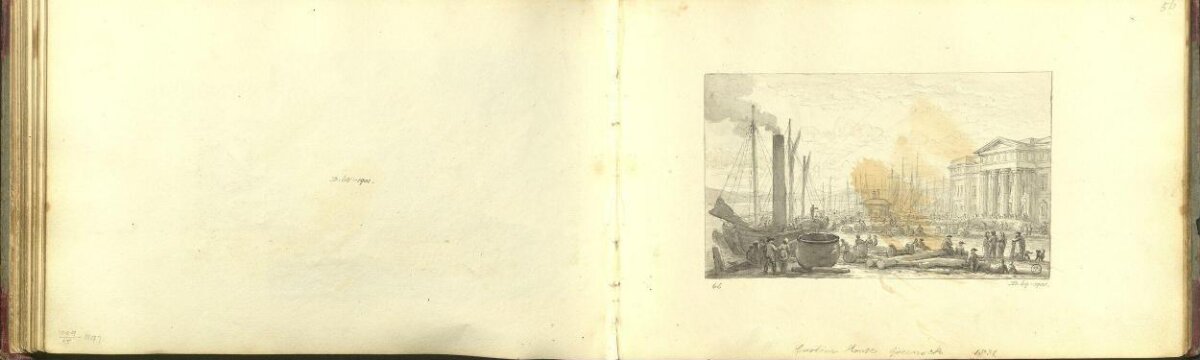 Sketch of Busy Port Dock