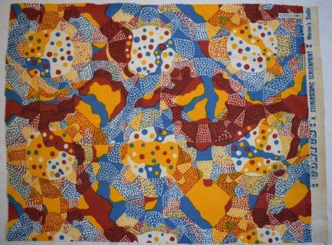 Abstract Polka Dot Screen Print Textile