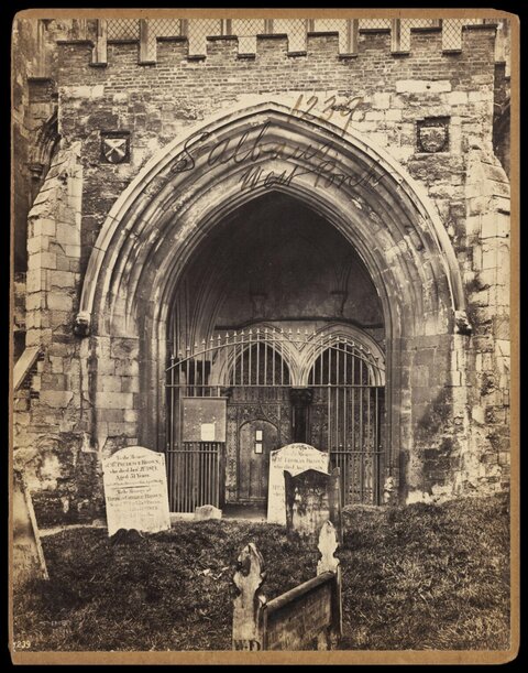St Albans West Porch and Graveyard