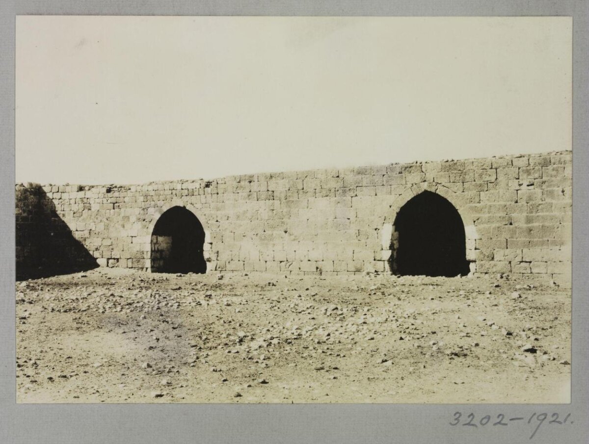 Ancient Stone Wall with Arched Openings