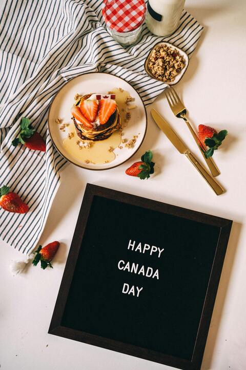 Happy Canada Day Breakfast Spread