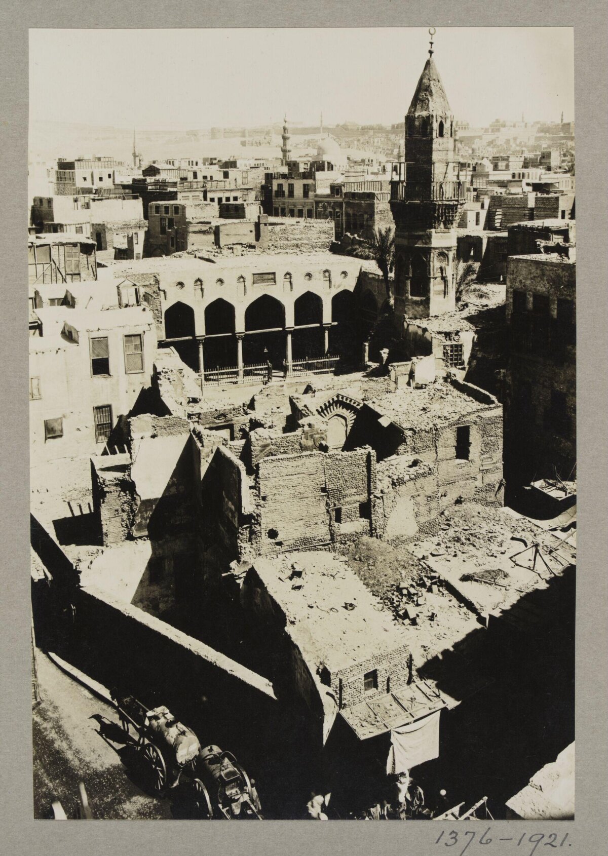 Vintage Old Cairo Cityscape with Ruins
